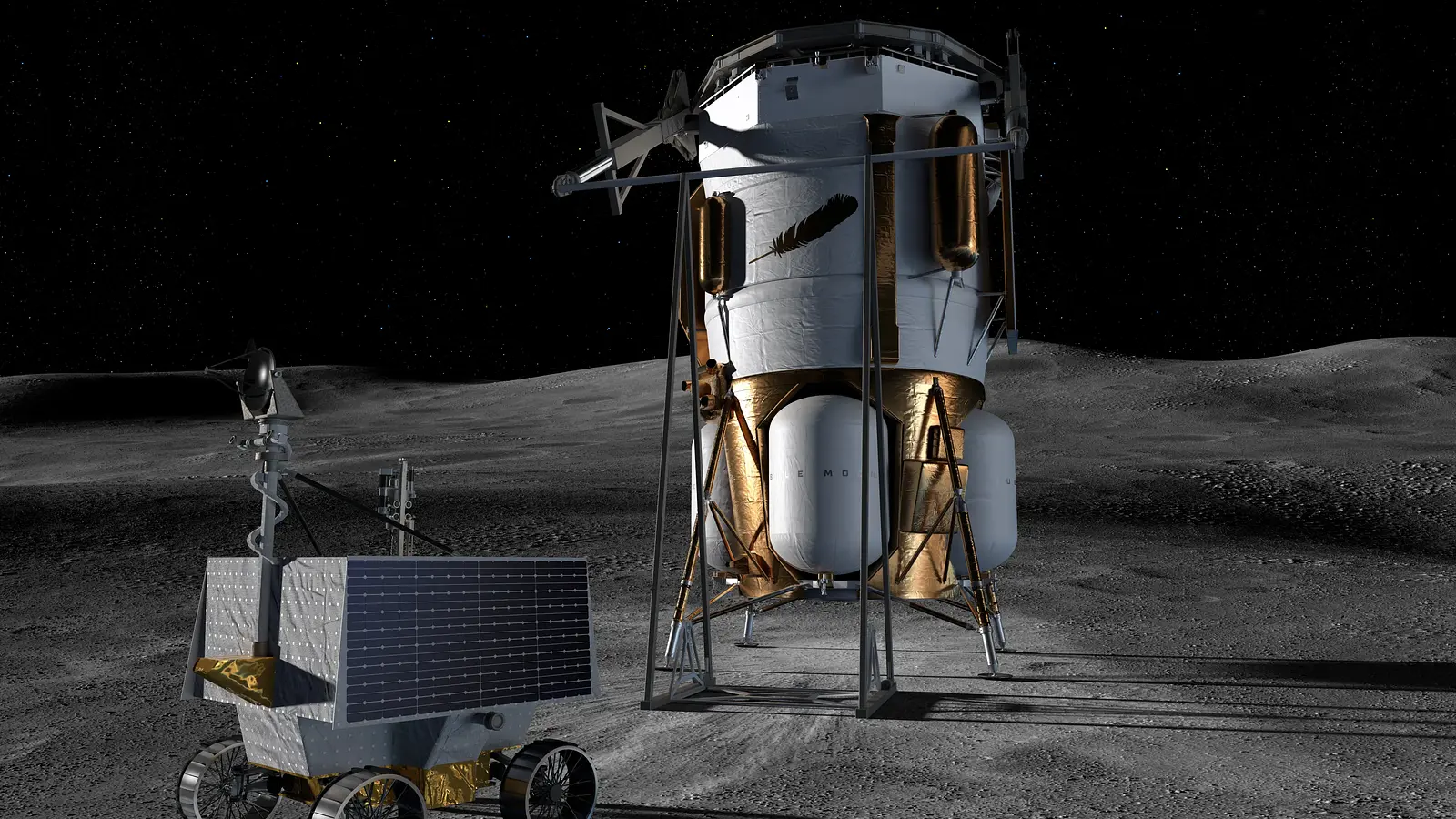 Lądownik Blue Moon Mark 1 rusza w kosmos.